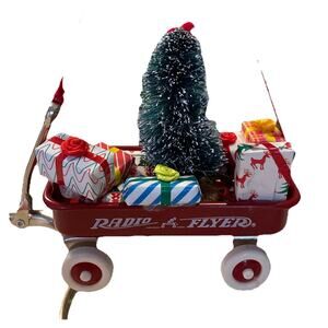 Radio Flyer Town & Country Wagon Christmas Ornament Presents Sled Tree Works